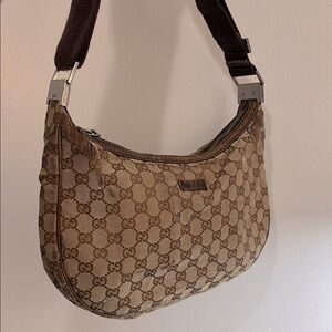 Gucci Tan Monogram Hobo Bag